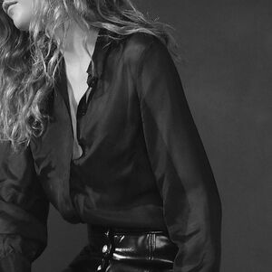 Jcrew Chic Black Sheer Women's Blouse